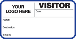 Visitor Pass Badge Style #713, government agency visitor pass