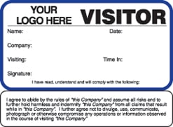 Visitor Badge #782 for business security