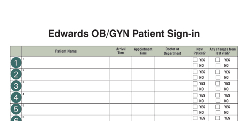 Sample Sign In Sheet For Doctors Office