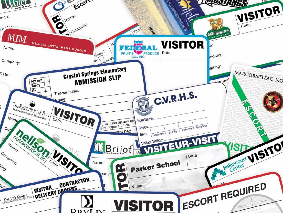 How to choose the right visitor badge for a manual sign-in system