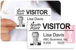 One Day Time-Expiring Visitor Pass, color-changing visitor badges prevent reuse