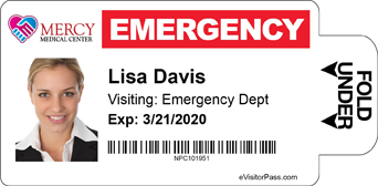 Visitor Badge - Emergency Department