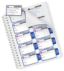 Back up your system with Confidential Visitor Badge Sign-In Books