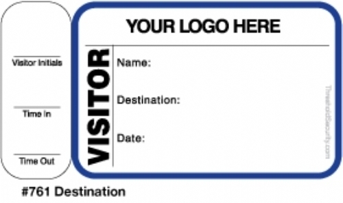 Custom Side Sign-Out Visitor Badges (150 badges)