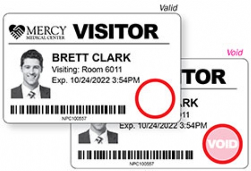 Dot-Expiring Visitor Badges for most direct thermal printers