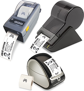Standard Badges for most Direct Thermal printers and visitor management systems