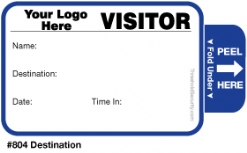 One Day Time-Expiring Visitor Badge, TAB-Expiring Visitor Pass #804